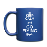 Keep Calm And Go Flying - White - Full Color Mug - royal blue