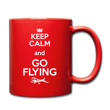 Keep Calm And Go Flying - White - Full Color Mug - red