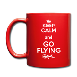 Keep Calm And Go Flying - White - Full Color Mug - red