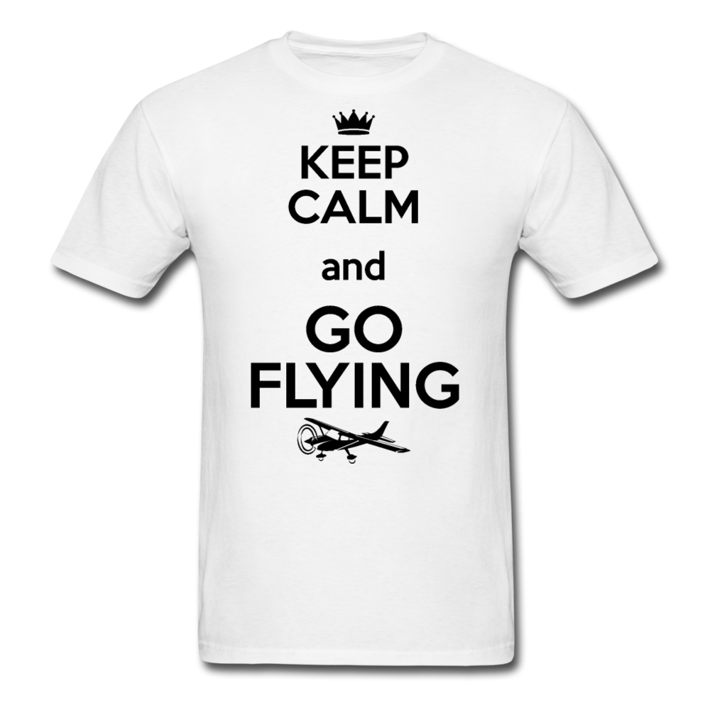 Keep Calm And Go Flying - Black - Unisex Classic T-Shirt - white