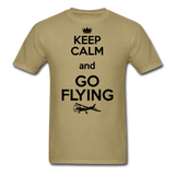 Keep Calm And Go Flying - Black - Unisex Classic T-Shirt - khaki
