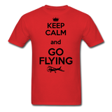 Keep Calm And Go Flying - Black - Unisex Classic T-Shirt - red