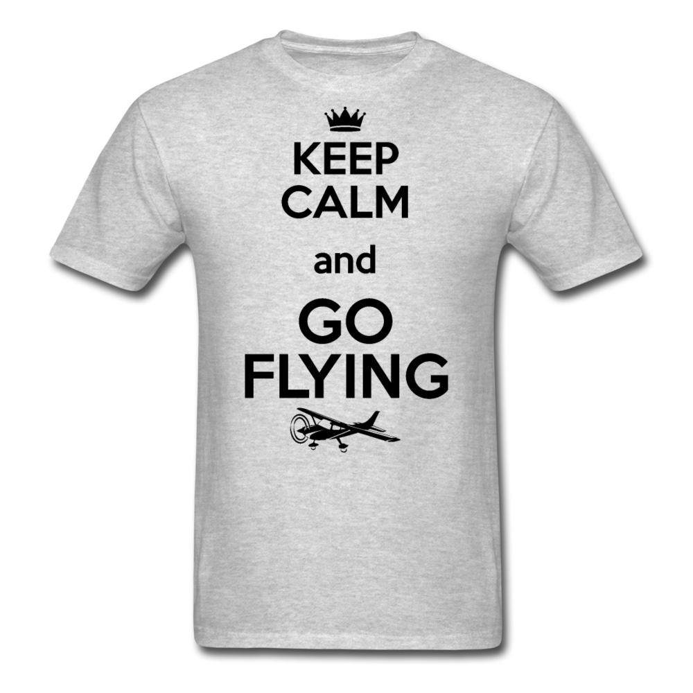 Keep Calm And Go Flying - Black - Unisex Classic T-Shirt - heather gray