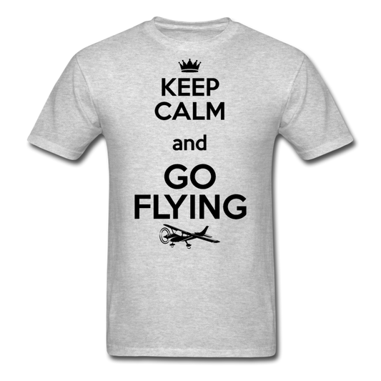 Keep Calm And Go Flying - Black - Unisex Classic T-Shirt - heather gray