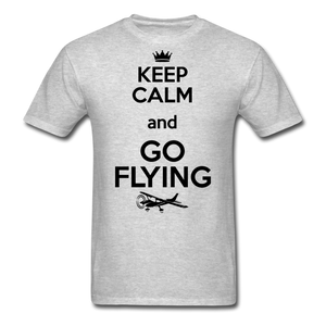 Keep Calm And Go Flying - Black - Unisex Classic T-Shirt - heather gray