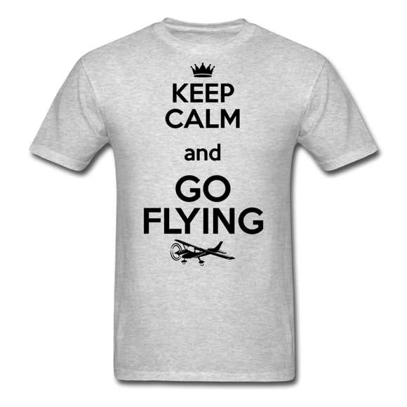 Keep Calm And Go Flying - Black - Unisex Classic T-Shirt - heather gray