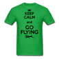 Keep Calm And Go Flying - Black - Unisex Classic T-Shirt - bright green