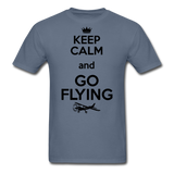 Keep Calm And Go Flying - Black - Unisex Classic T-Shirt - denim