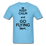 Keep Calm And Go Flying - Black - Unisex Classic T-Shirt - aquatic blue