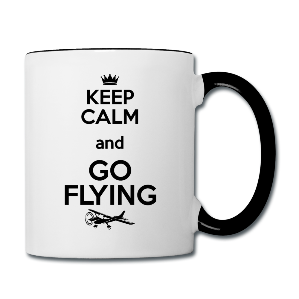 Keep Calm And Go Flying - Black - Contrast Coffee Mug - white/black