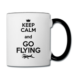 Keep Calm And Go Flying - Black - Contrast Coffee Mug - white/black
