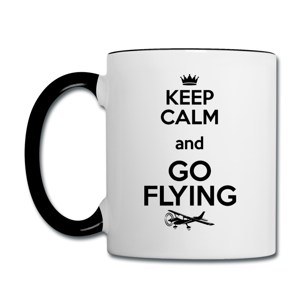 Keep Calm And Go Flying - Black - Contrast Coffee Mug - white/black