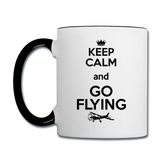 Keep Calm And Go Flying - Black - Contrast Coffee Mug - white/black