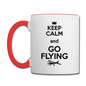 Keep Calm And Go Flying - Black - Contrast Coffee Mug - white/red