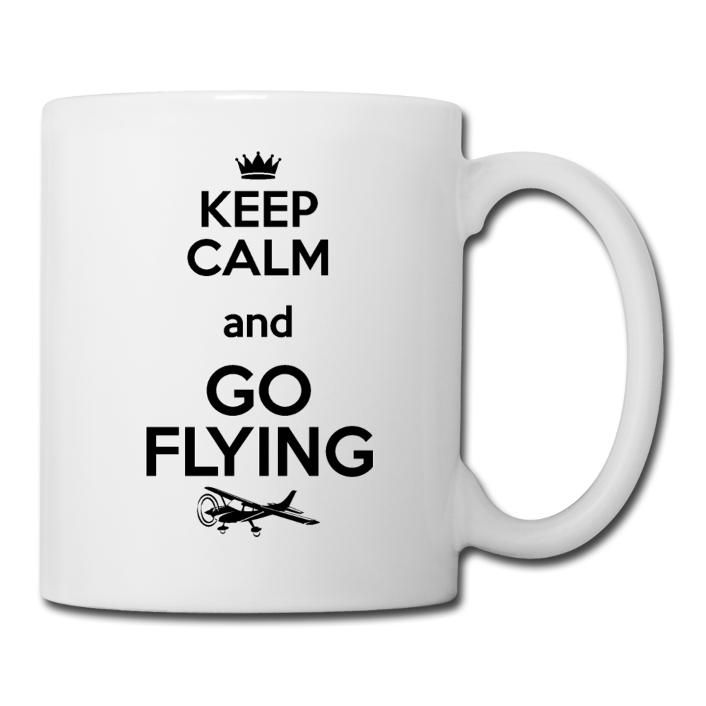 Keep Calm And Go Flying - Black - Coffee/Tea Mug - white