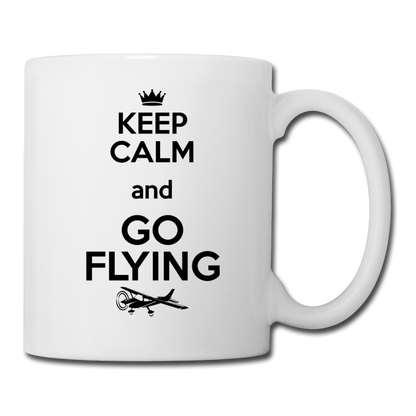 Keep Calm And Go Flying - Black - Coffee/Tea Mug - white