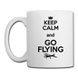 Keep Calm And Go Flying - Black - Coffee/Tea Mug - white