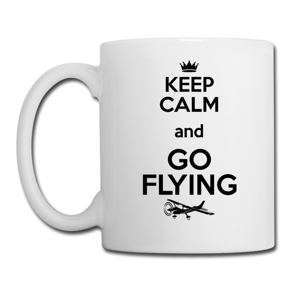 Keep Calm And Go Flying - Black - Coffee/Tea Mug - white