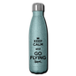 Keep Calm And Go Flying - Black - Insulated Stainless Steel Water Bottle - turquoise glitter