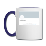 Account Suspended - Contrast Coffee Mug - white/cobalt blue