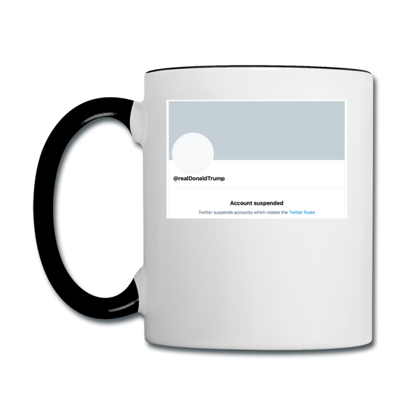 Account Suspended - Contrast Coffee Mug - white/black