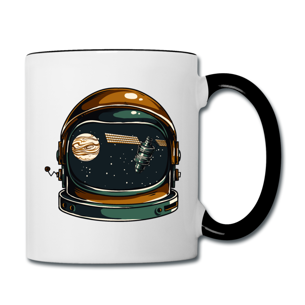 Astronaut Space Helmet - Contrast Coffee Mug - white/black