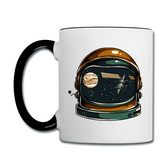 Astronaut Space Helmet - Contrast Coffee Mug - white/black