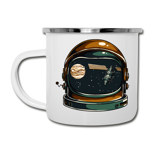 Astronaut Space Helmet - Camper Mug - white