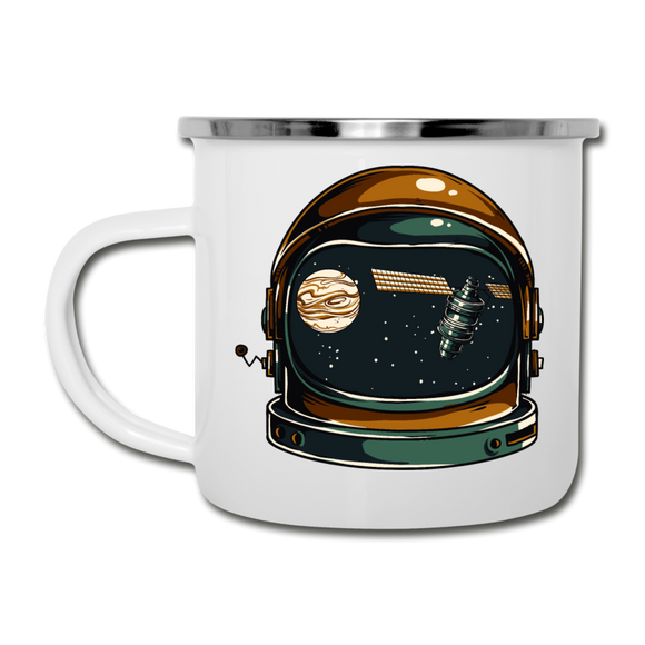 Astronaut Space Helmet - Camper Mug - white