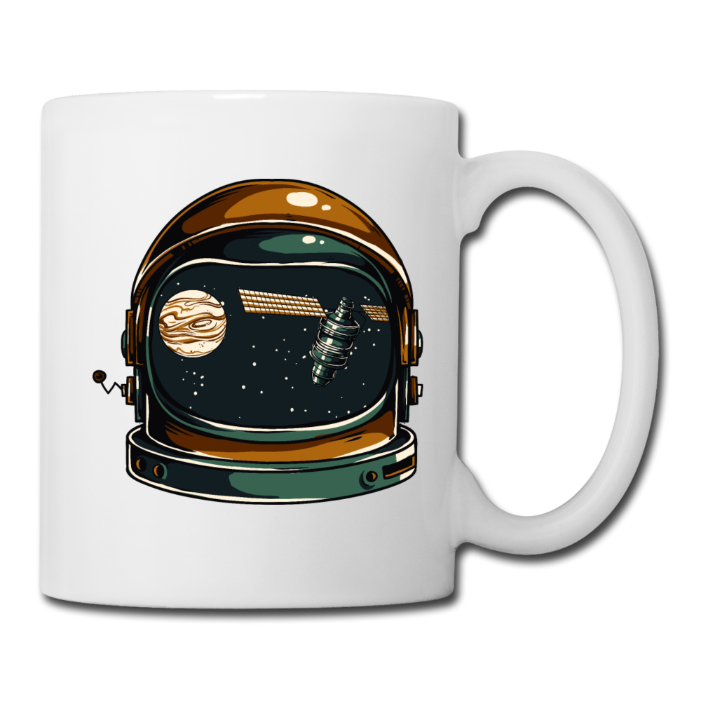 Astronaut Space Helmet - Coffee/Tea Mug - white