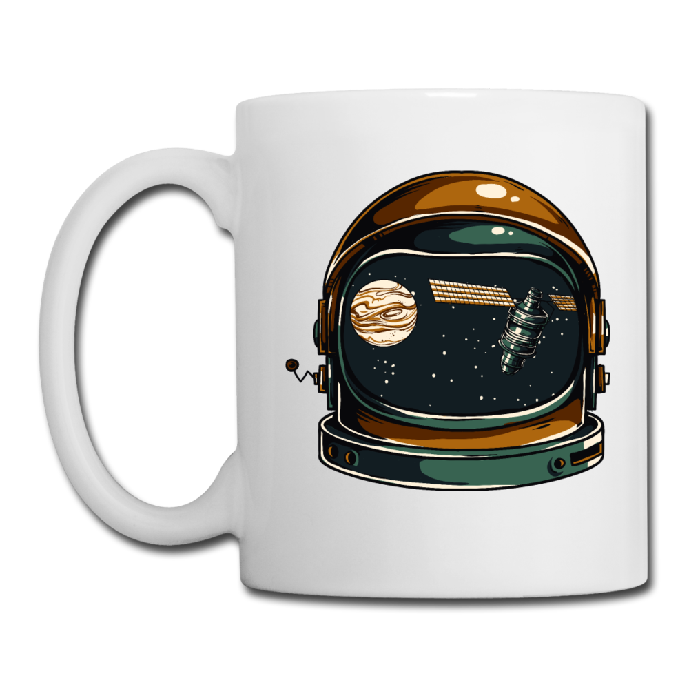 Astronaut Space Helmet - Coffee/Tea Mug - white