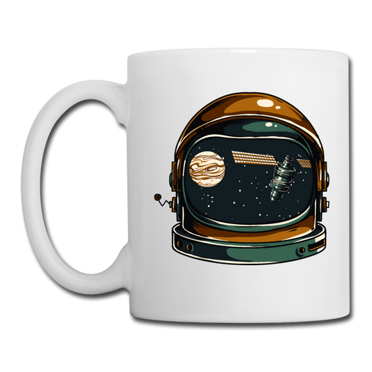 Astronaut Space Helmet - Coffee/Tea Mug - white