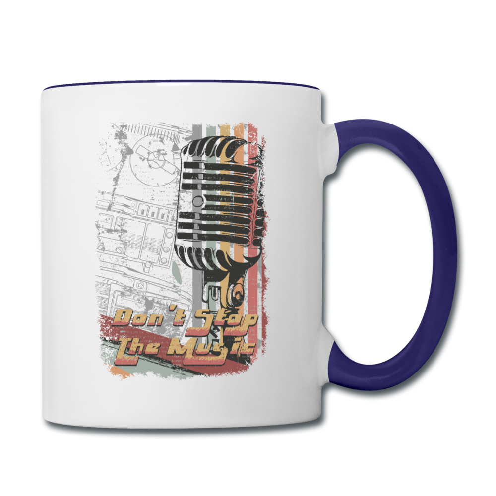 Don't Stop The Music - Contrast Coffee Mug - white/cobalt blue