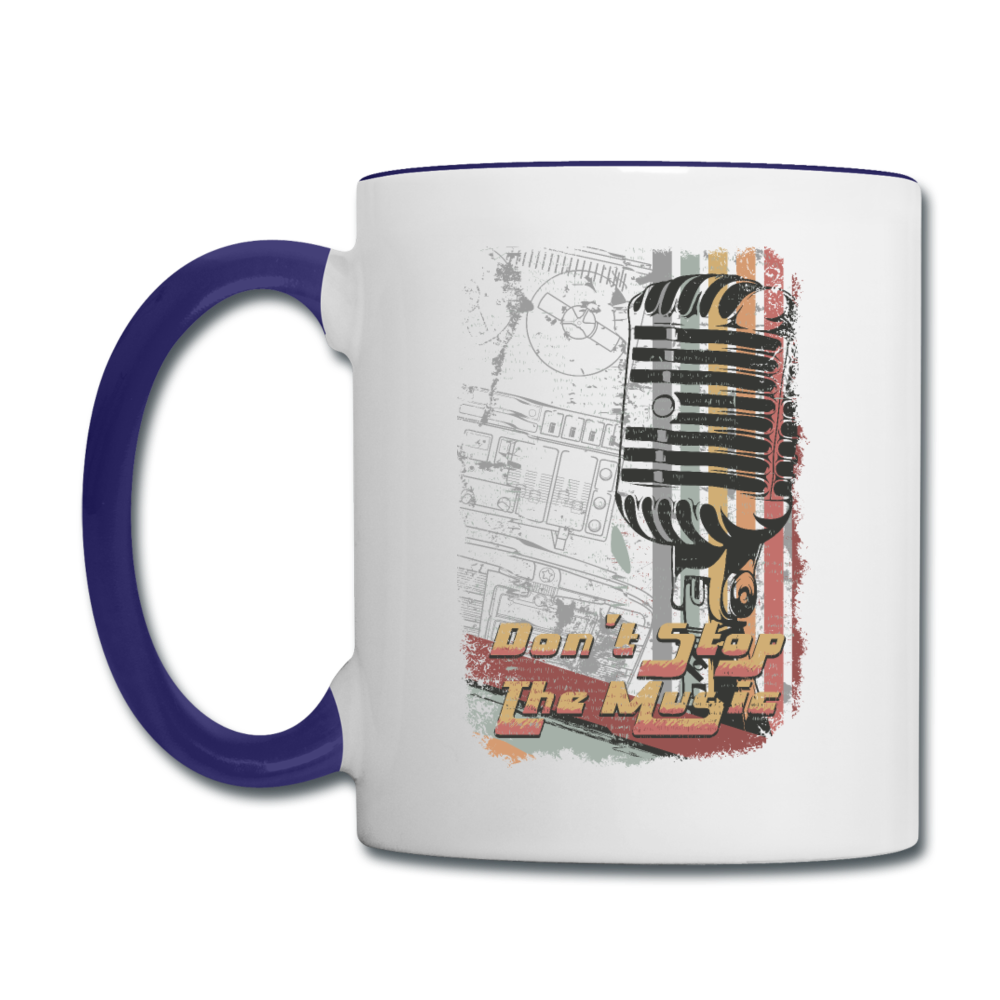 Don't Stop The Music - Contrast Coffee Mug - white/cobalt blue