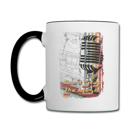 Don't Stop The Music - Contrast Coffee Mug - white/black