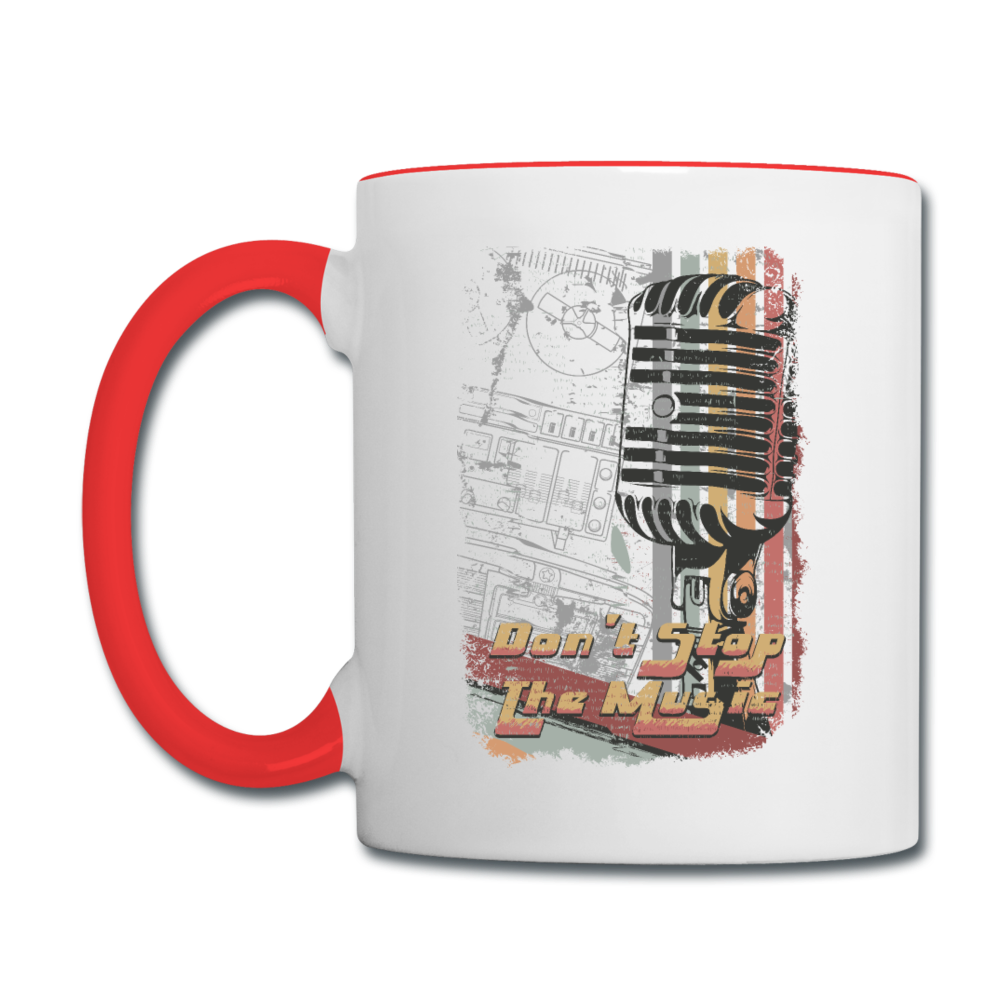 Don't Stop The Music - Contrast Coffee Mug - white/red