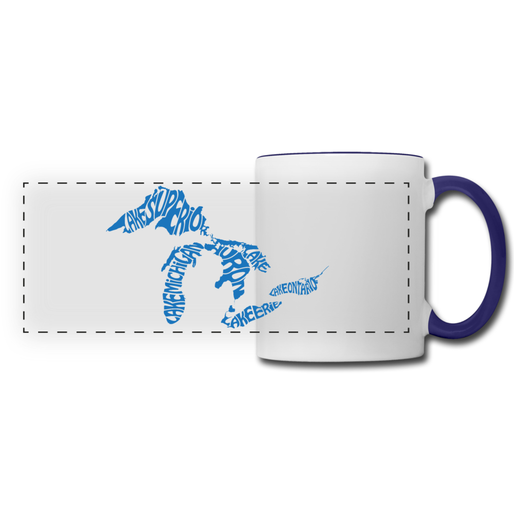 Great Lakes - Panoramic Mug - white/cobalt blue