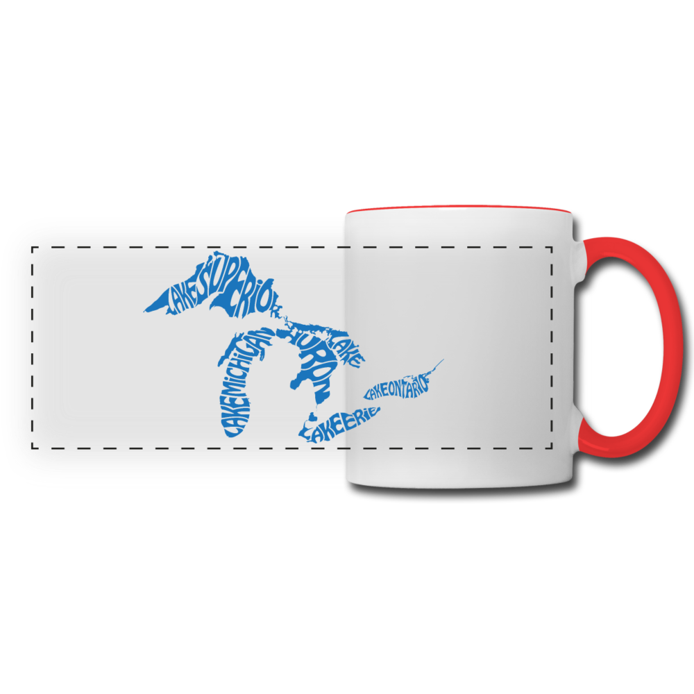 Great Lakes - Panoramic Mug - white/red