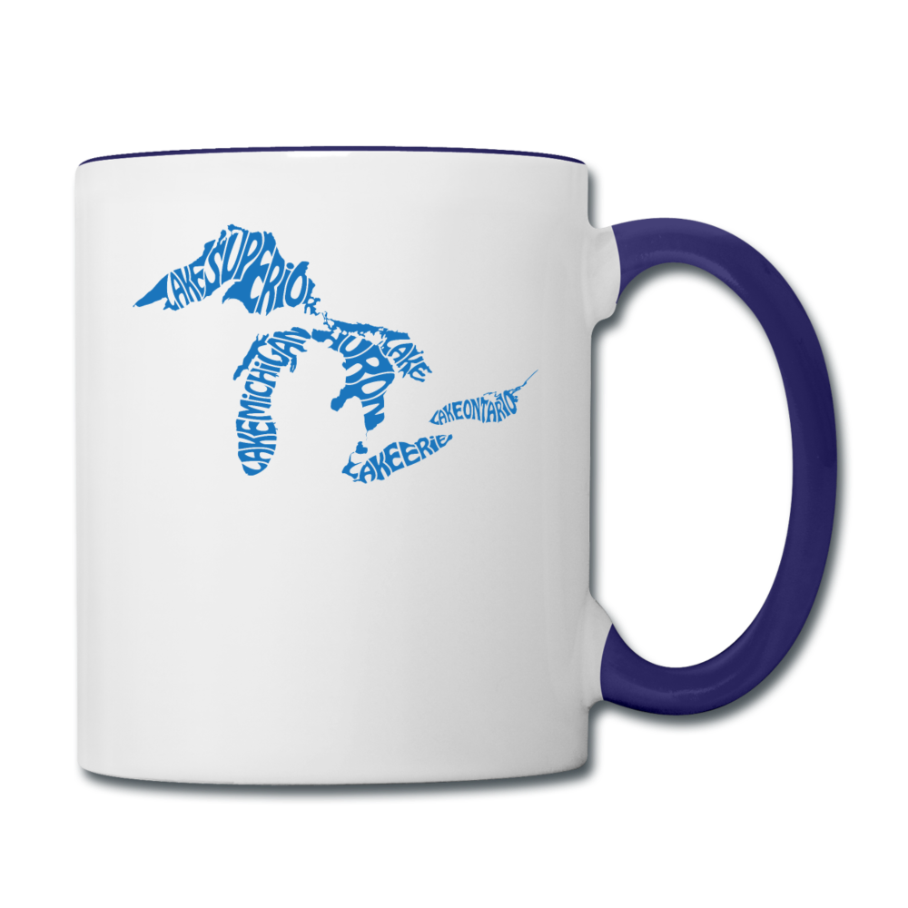 Great Lakes - Contrast Coffee Mug - white/cobalt blue