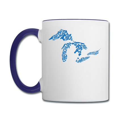 Great Lakes - Contrast Coffee Mug - white/cobalt blue