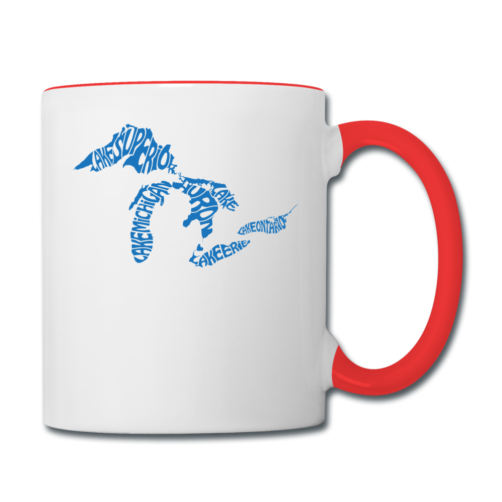 Great Lakes - Contrast Coffee Mug - white/red