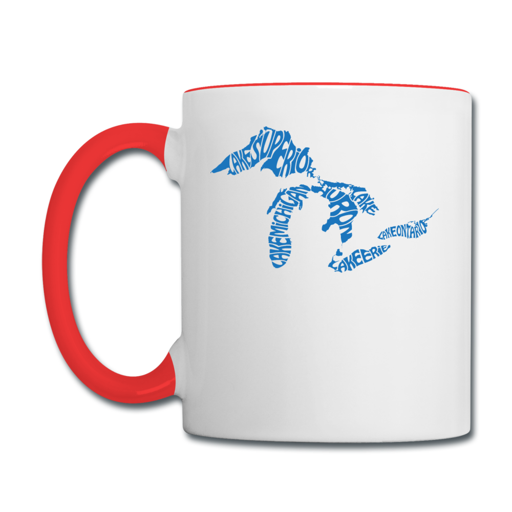 Great Lakes - Contrast Coffee Mug - white/red