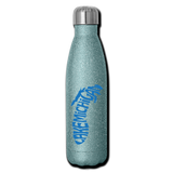 Lake Michigan - Insulated Stainless Steel Water Bottle - turquoise glitter