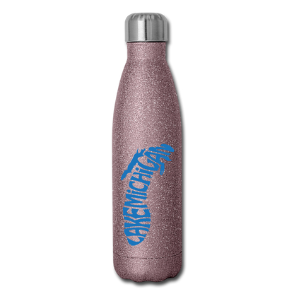 Lake Michigan - Insulated Stainless Steel Water Bottle - pink glitter