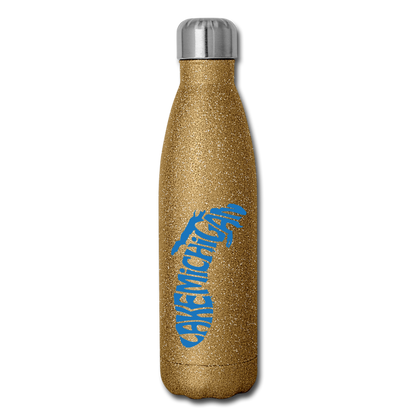 Lake Michigan - Insulated Stainless Steel Water Bottle - gold glitter