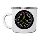 Fighter Jet Compass - Camper Mug - white
