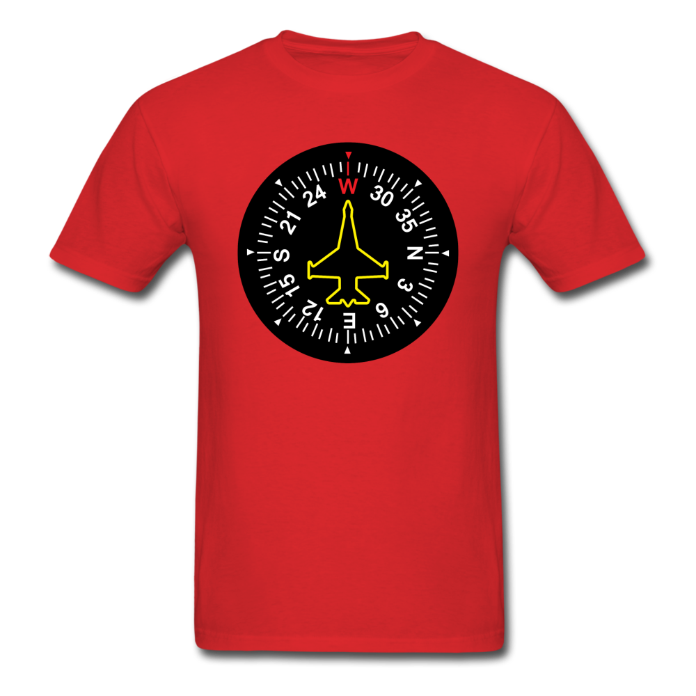 Fighter Jet Compass - Unisex Classic T-Shirt - red