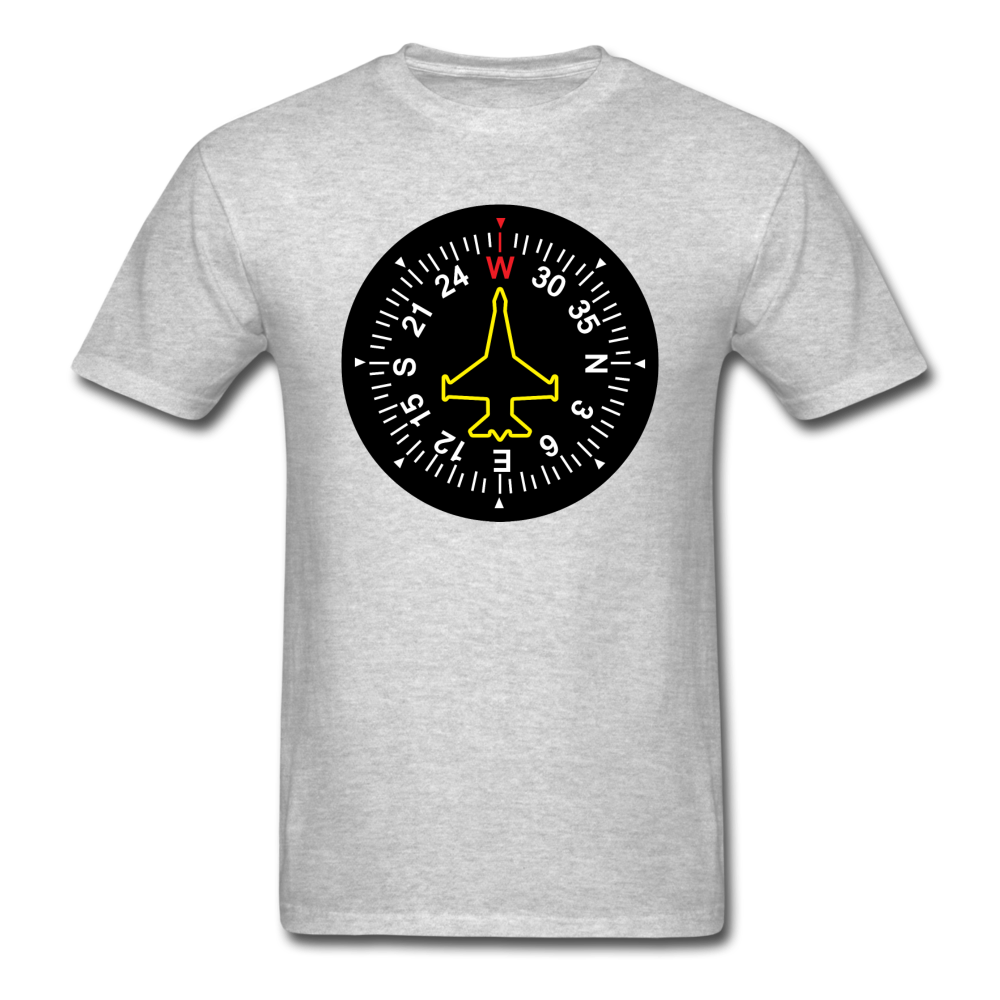 Fighter Jet Compass - Unisex Classic T-Shirt - heather gray