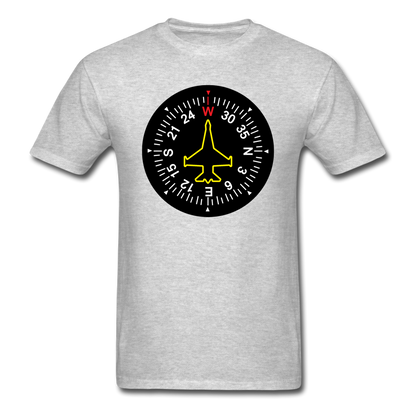 Fighter Jet Compass - Unisex Classic T-Shirt - heather gray