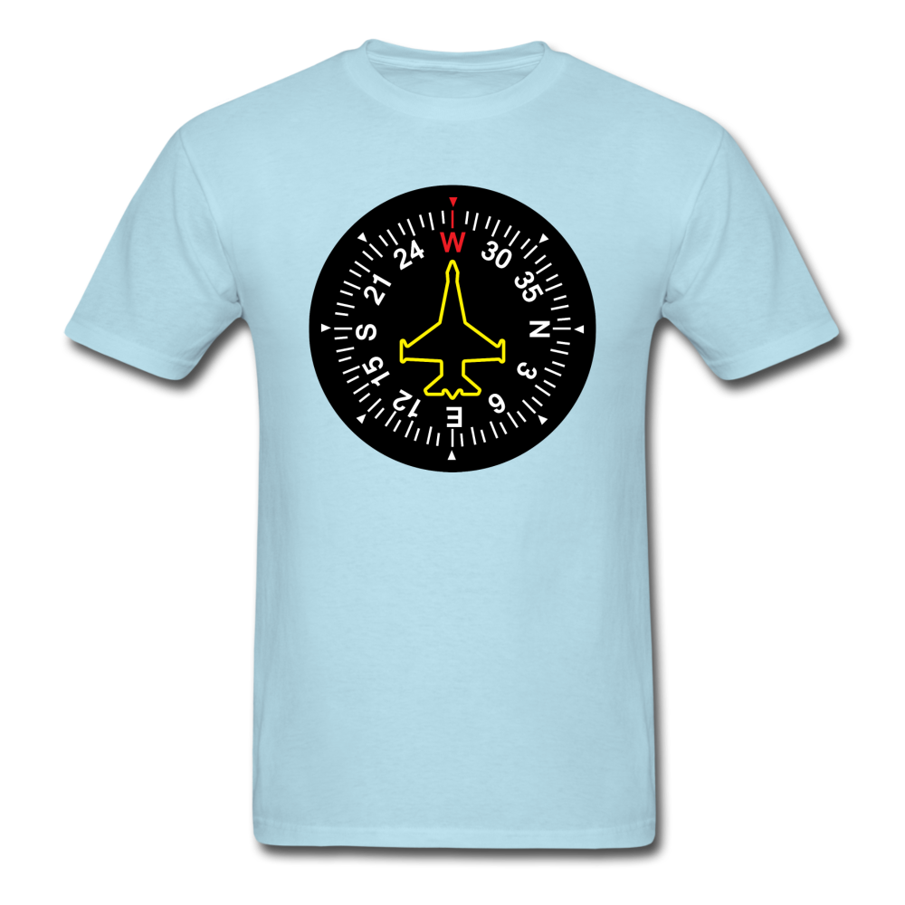 Fighter Jet Compass - Unisex Classic T-Shirt - powder blue